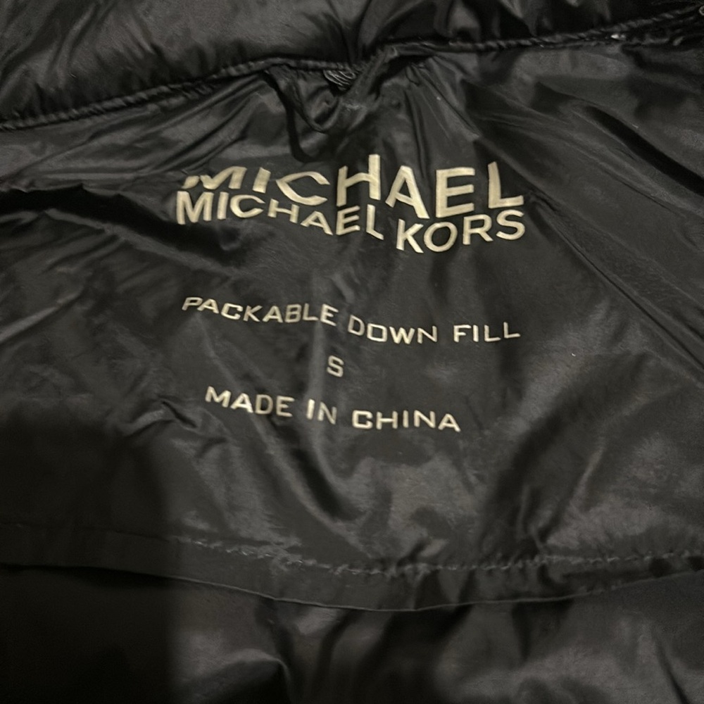 MK Women's Black Quilted Jacket - Picture 3 of 7